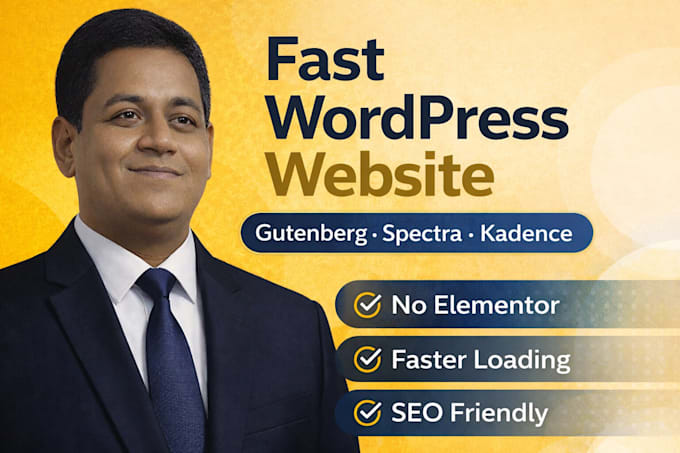 create a fast, responsive wordpress website using gutenberg, spectra, or kadence