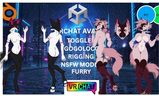 custom vrchat avatar furry avatar vrc avatar vr chracter 3d model vrchat nsfw