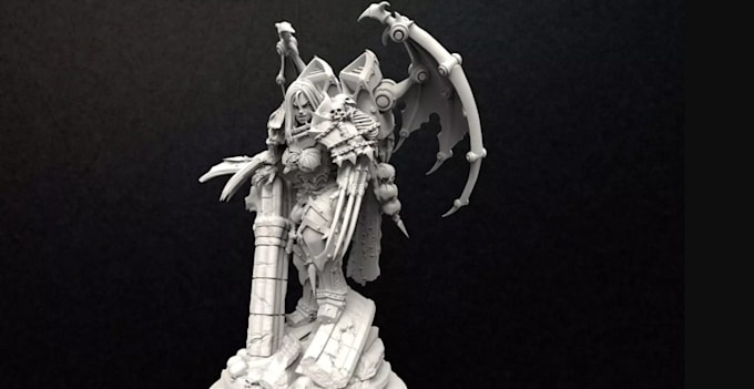custom 3d model dnd campaign, gothic dnd world design, rpg game character