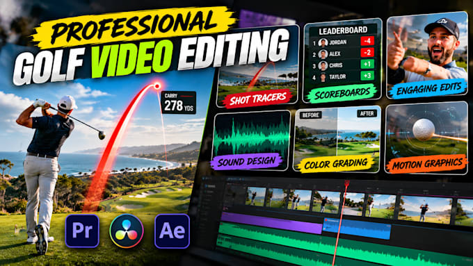edit engaging golf youtube videos with shot tracers