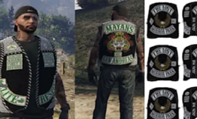 develop fivem eup, lspdfr, gta5 eup,mc kuttes, fivem clothing, mc vest, mc patch
