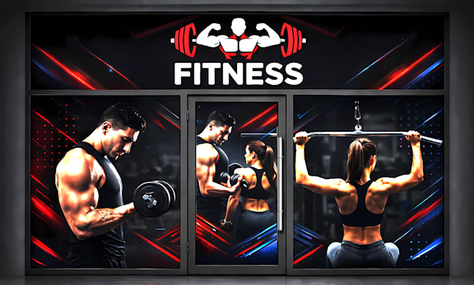 design unique window graphics, shop front sign, decal store front, signage
