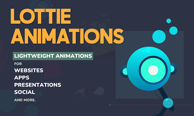 create professional lottie animation json for web or app