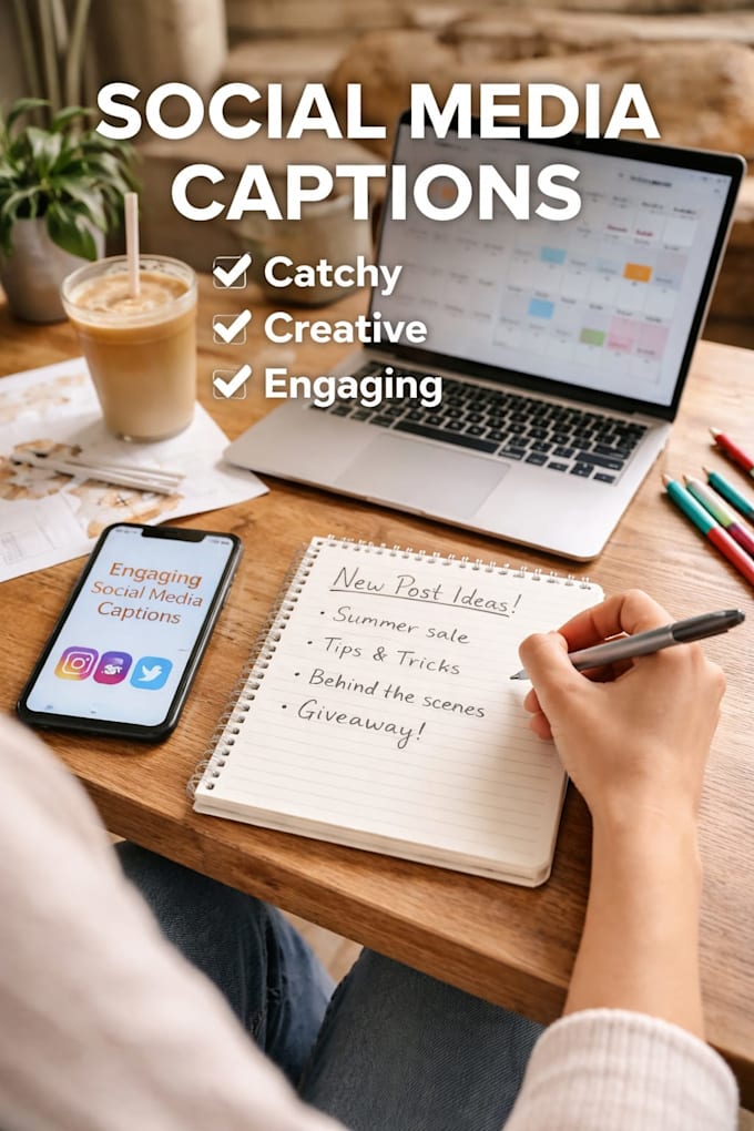 create engaging captions for instagram, tiktok and facebook