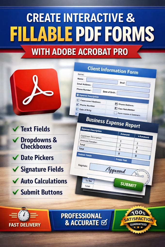 create fillable PDF forms using adobe acrobat pro and design your pdf form