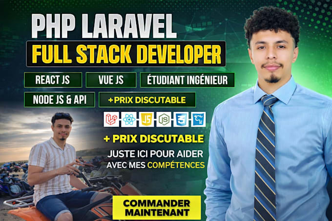 develop websites as a fullstack and PHP laravel developer