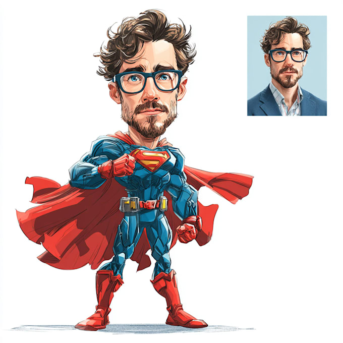 create superhero cartoon character for you