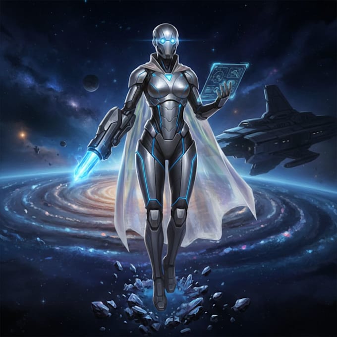 paint high quality sci fi character or sci fi concept art