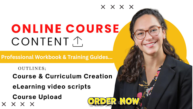 create course slide workshop design, elearning video corporate training manual