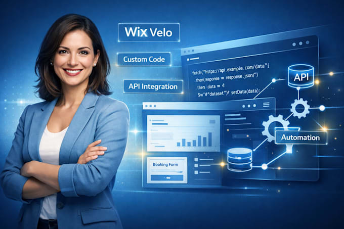 ntegrate external api with your wix website using wix velo code, velo developer