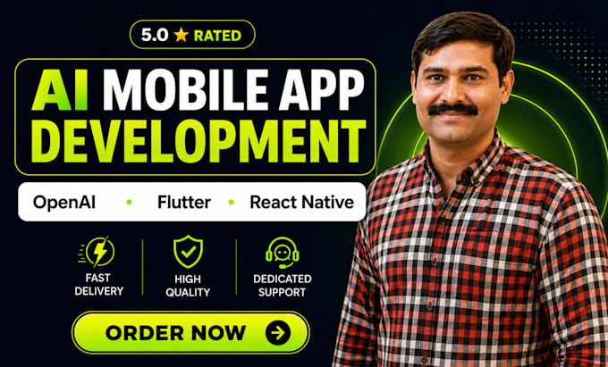 build an ai powered mobile app for ios and android using flutter or react native