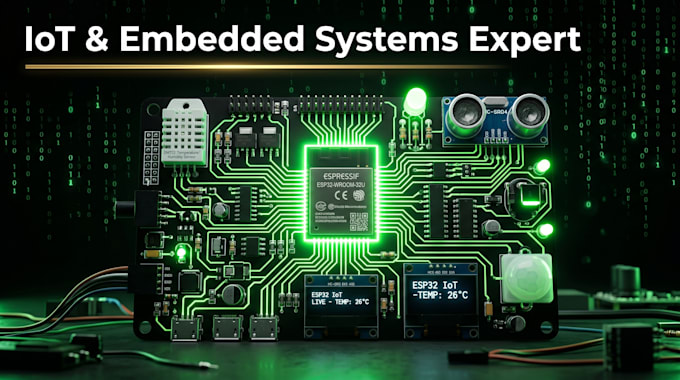 develop esp32 and stm32 firmware,iot devices and pcb design for embedded systems
