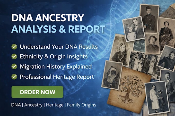 Analyze your dna ancestry results and create a family heritage report ...