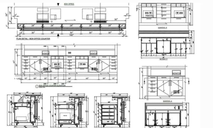 do diy woodworking and custom 2d millwork pantry shop drawings
