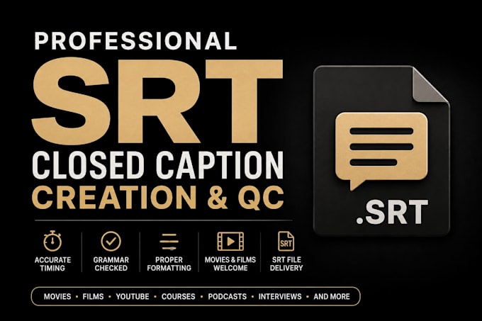 create accurate timed srt subtitle and closed caption files