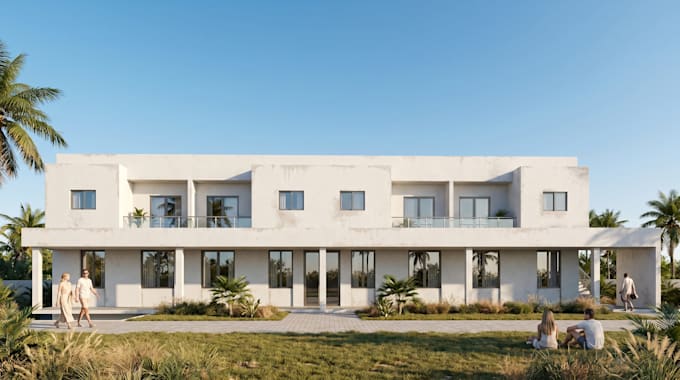 photorealistic image of an architectural space in 24 hours