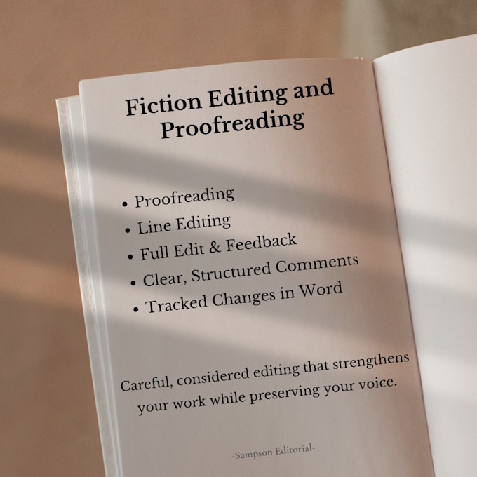 edit and proofread your fiction