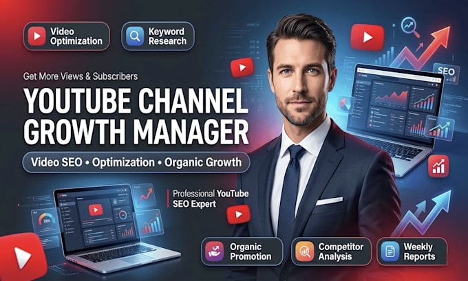 be your youtube channel growth manager by video optimization