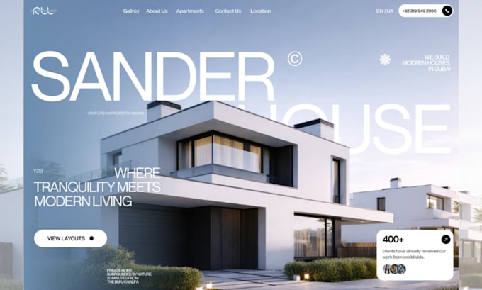 build wix property development website construction company building website