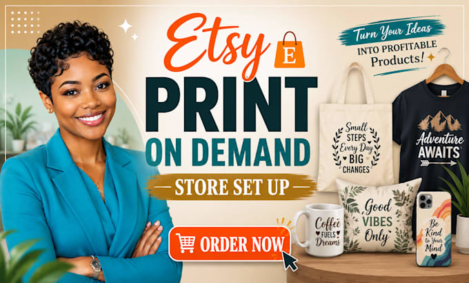set up etsy print on demand store, print on demand etsy store, etsy shop setup