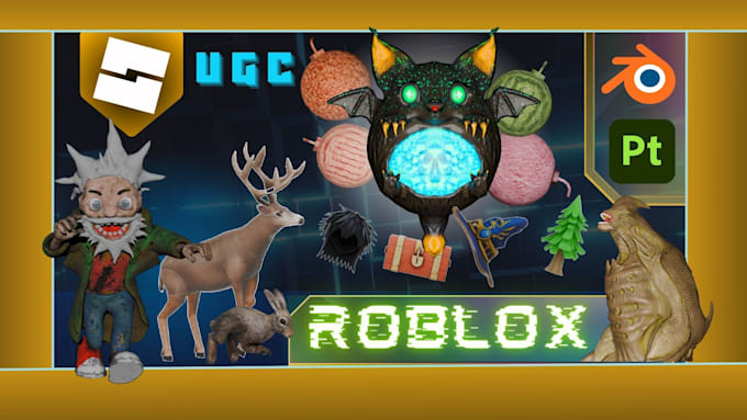 create custom roblox ugc characters and models for you