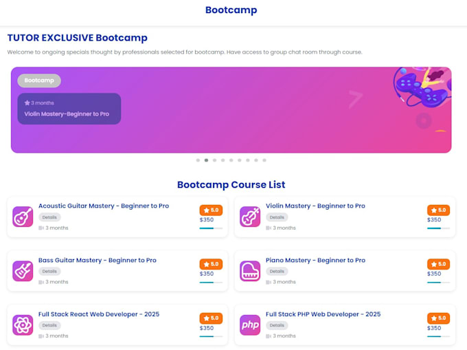design and teach modern website