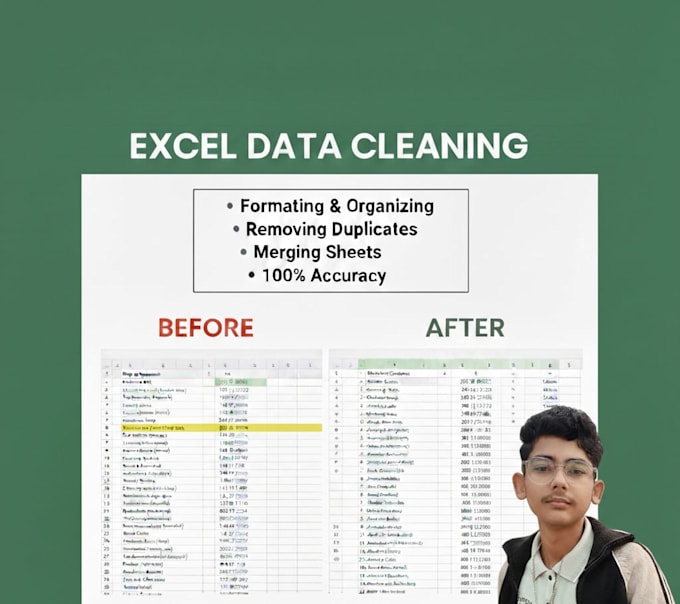 do expert excel data cleaning, formatting, and removing duplicates