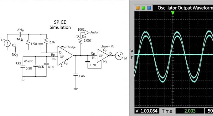 design and simulate analog oscillator circuits with spice and waveform analysis