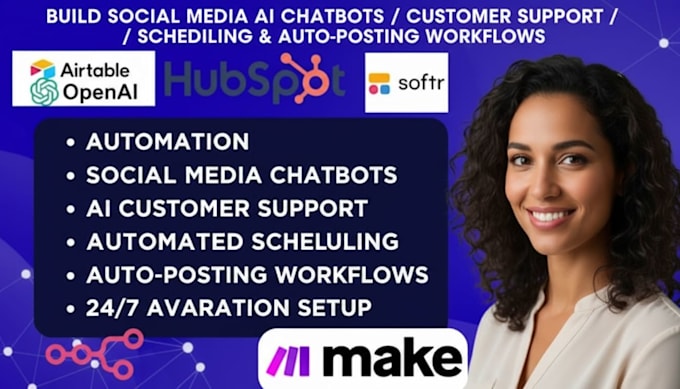build social media ai chatbots customer support scheduling auto posting workflow