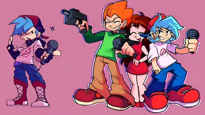 Design and animate your oc sprite sheet for friday night funkin mod fnf ...