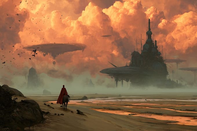 Hacer una ilustración de arte de personaje y arte de ciencia ficción ...