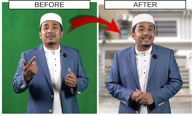 remove green screen and replace background