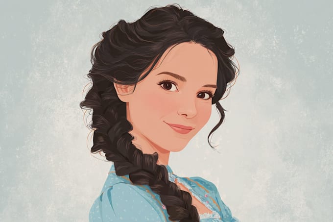 drawing a disney cartoon portrait