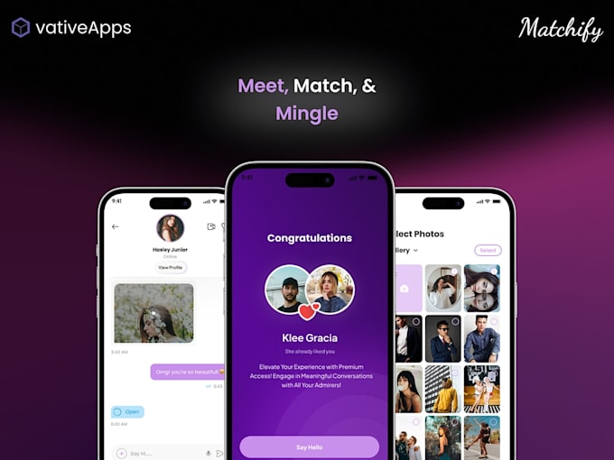 develop dating app like tinder okcupid bumble hinge live stream video chat app
