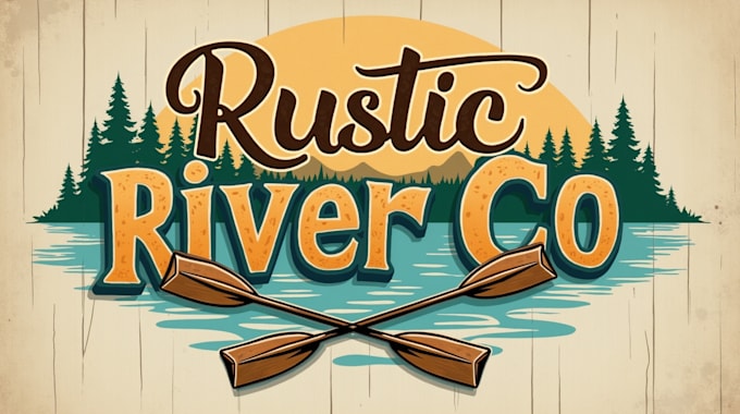 give a high quality rustic river co logo within 12 hours