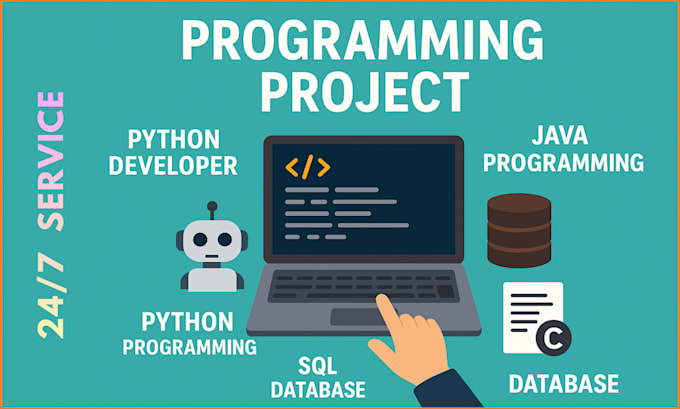 do sql python java cpp web database bot programming script project developer