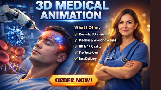 make realistic 3d medical, scientific and virus animation videos