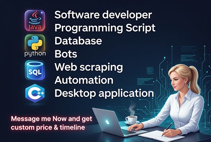 sql python java cpp web database bot programming script project developer, tutor