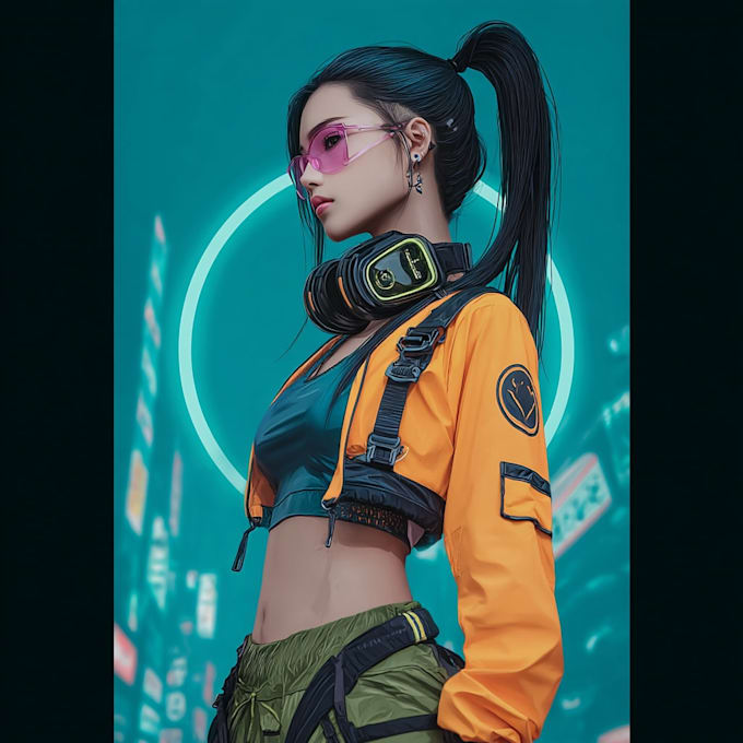 draw cyberpunk character art