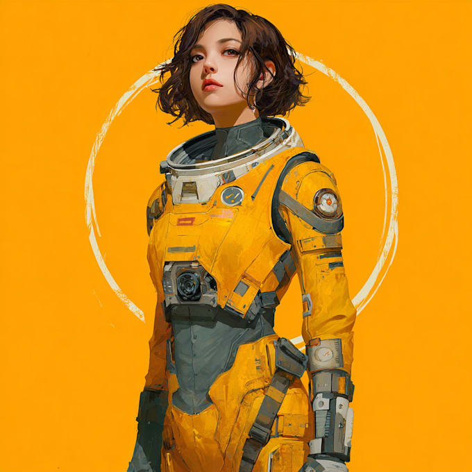 make a sci fi character or sci fi illsutration for you