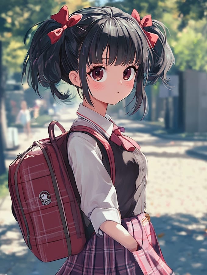 design png character in anime vtuber model style