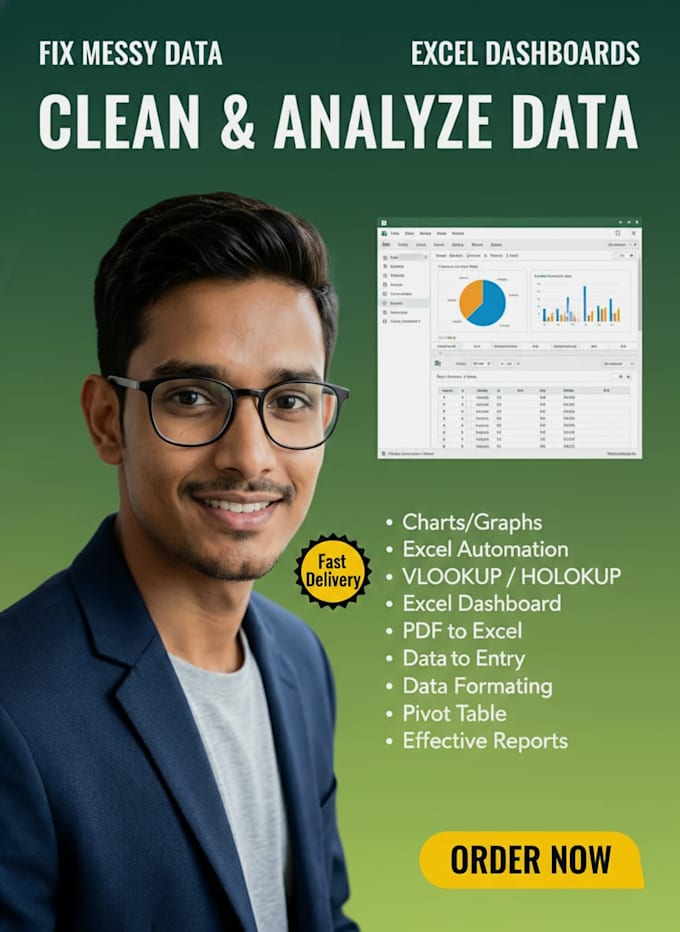 create excel dashboards, power query, pivot tables, macros
