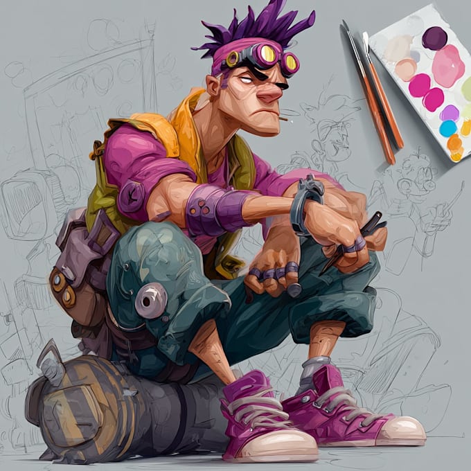 design awesome comic and cartoon style characters