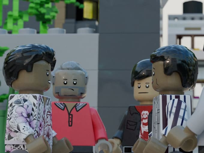 create custom lego minifigure 3d model with custom decals
