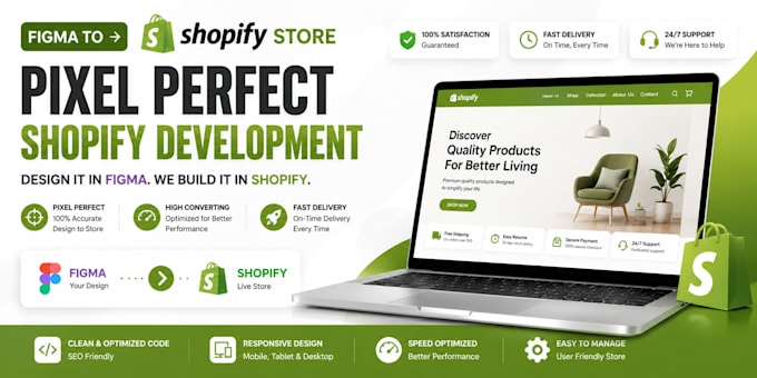 convert your figma or xd design into a high converting shopify store