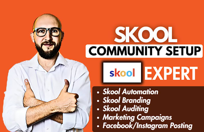 setup skool community, skool online course and skool community manager
