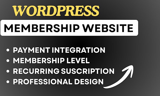 build wordpress membership or subscription website with payment