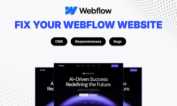 fix, edit, or optimize your webflow website professionally