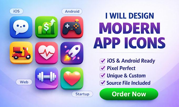 design modern and professional app icon