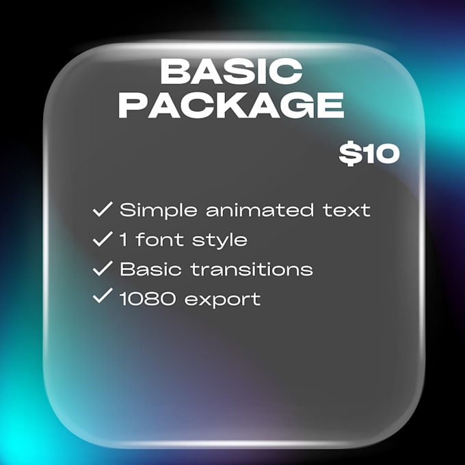 create modern animated text, titles and motion graphics